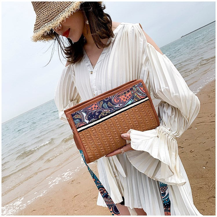 Fashion Woman Bag Retro Ethnic Wind Straw Beach Wild Shoulder Messenger Taschen Women Ladies Bags