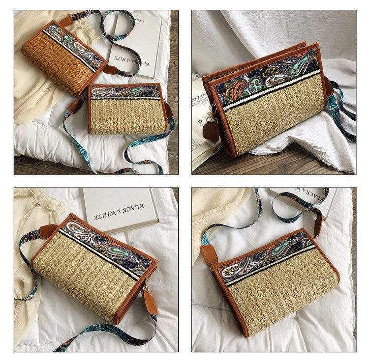 Fashion Woman Bag Retro Ethnic Wind Straw Beach Wild Shoulder Messenger Taschen Women Ladies Bags