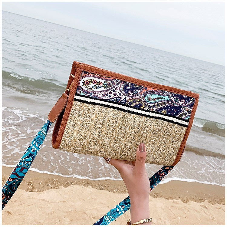 Fashion Woman Bag Retro Ethnic Wind Straw Beach Wild Shoulder Messenger Taschen Women Ladies Bags