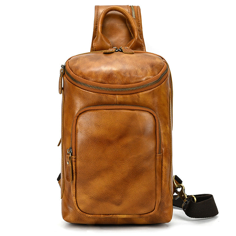 Men's Retro Horse Skin Shoulder Bag