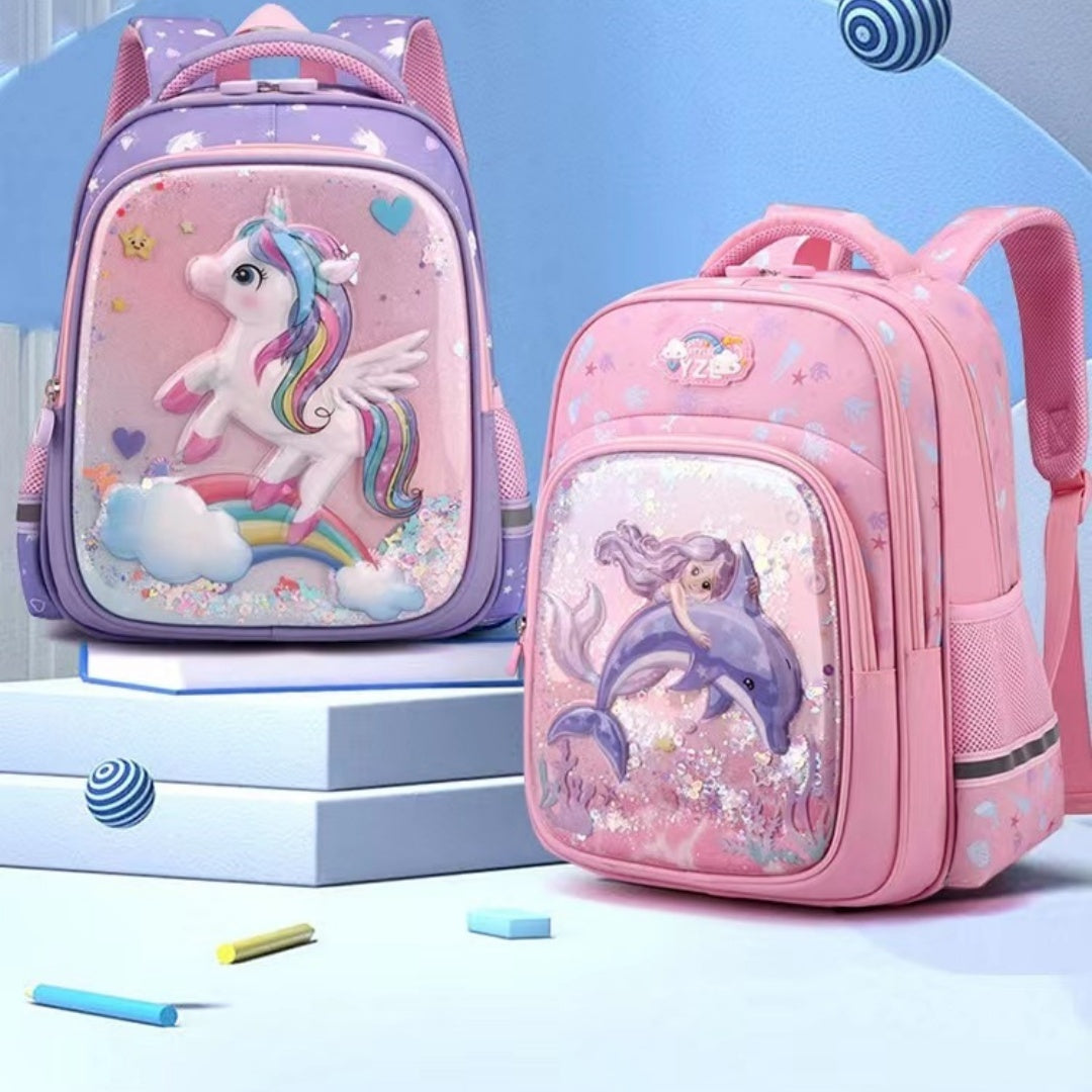 Decompression Waterproof Good-looking Mermaid Children Backpack