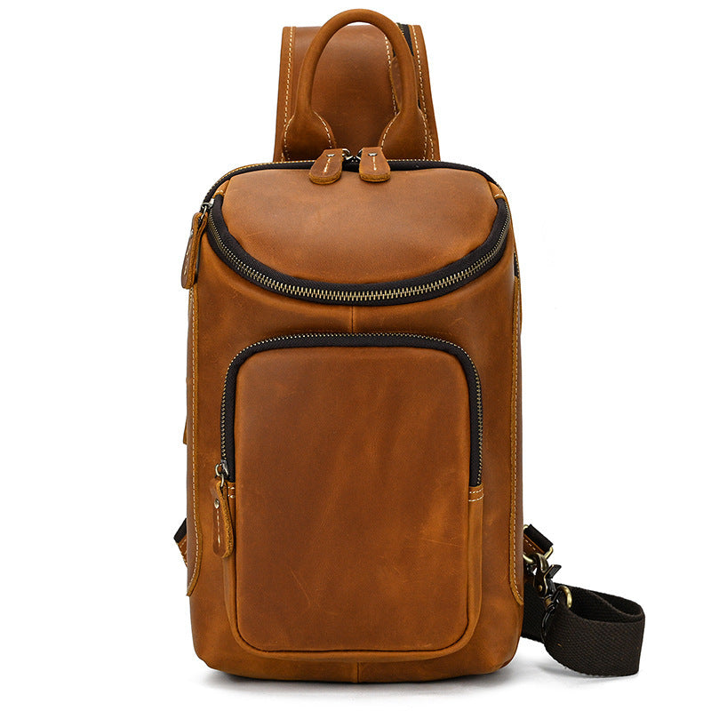 Men's Retro Horse Skin Shoulder Bag